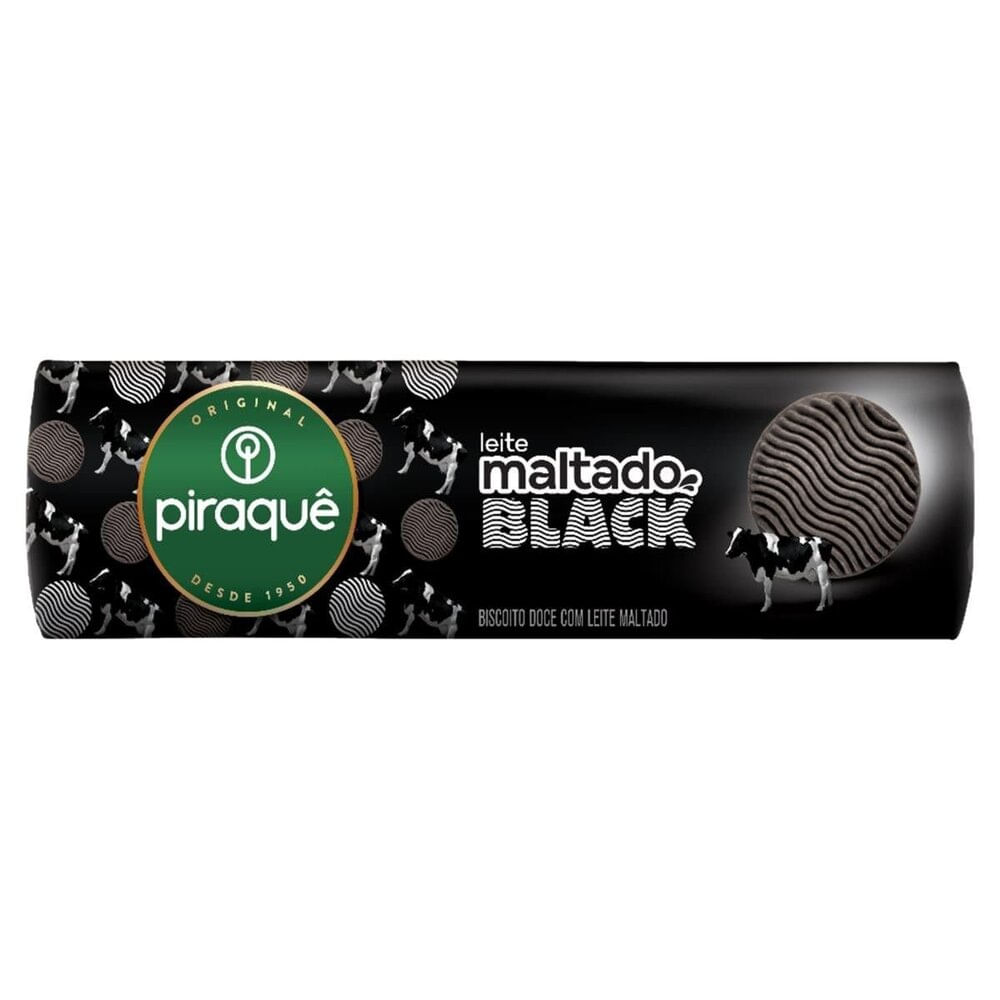 Biscoito Leite Maltado Black Piraquê 132g