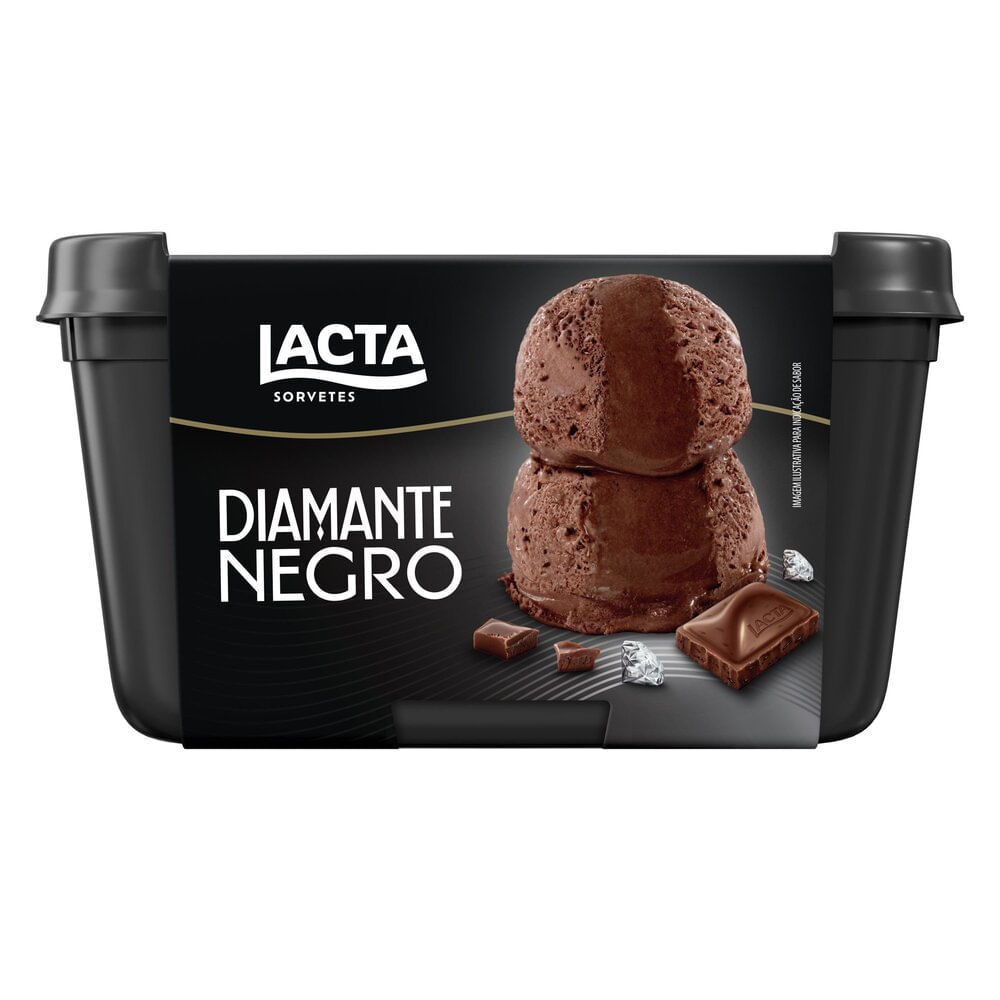 Sorvete Lacta Diamante Negro 485g