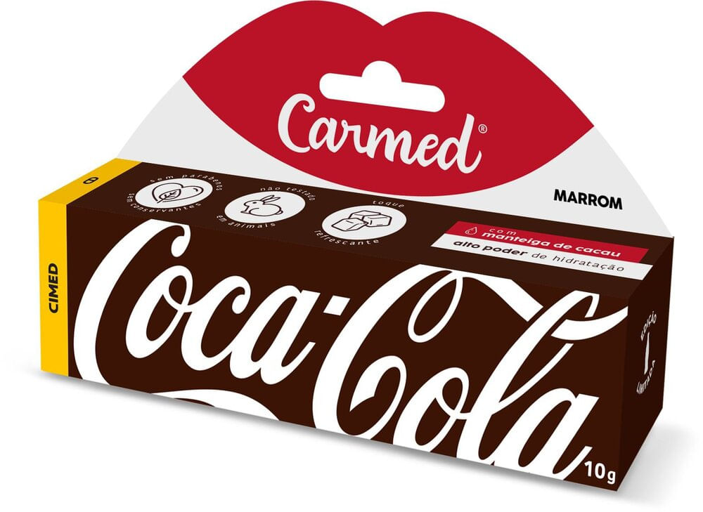 Carmed Coca Cola Hidratante Labial Marrom 10g