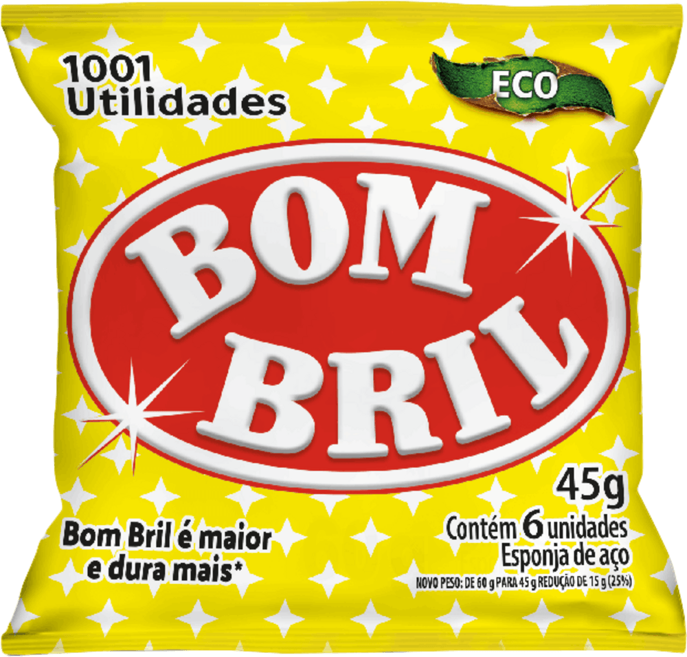 Esponja Aço Bombril Eco 45g 6 Unidades