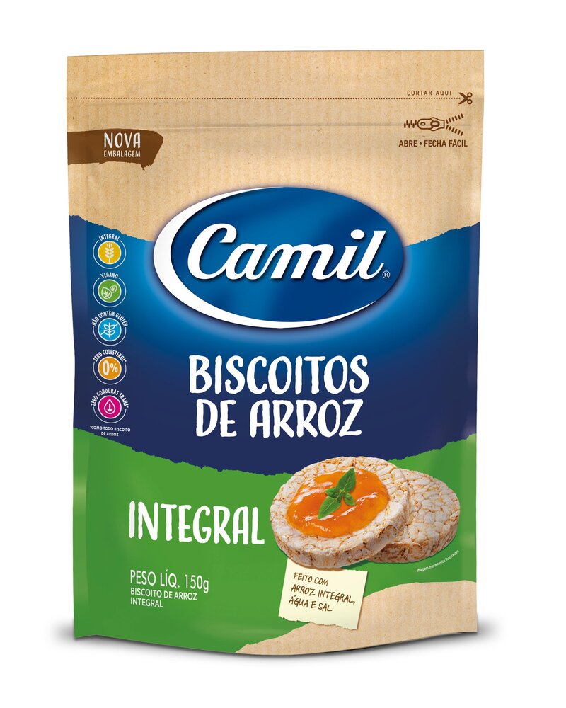BISCOITO ARROZ INTEGRAL CAMIL - 150 g