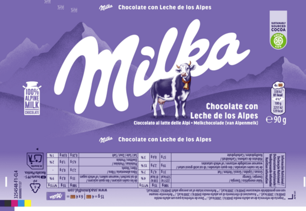 CHOCOLATE POLONES MILKA AO LEITE 90G