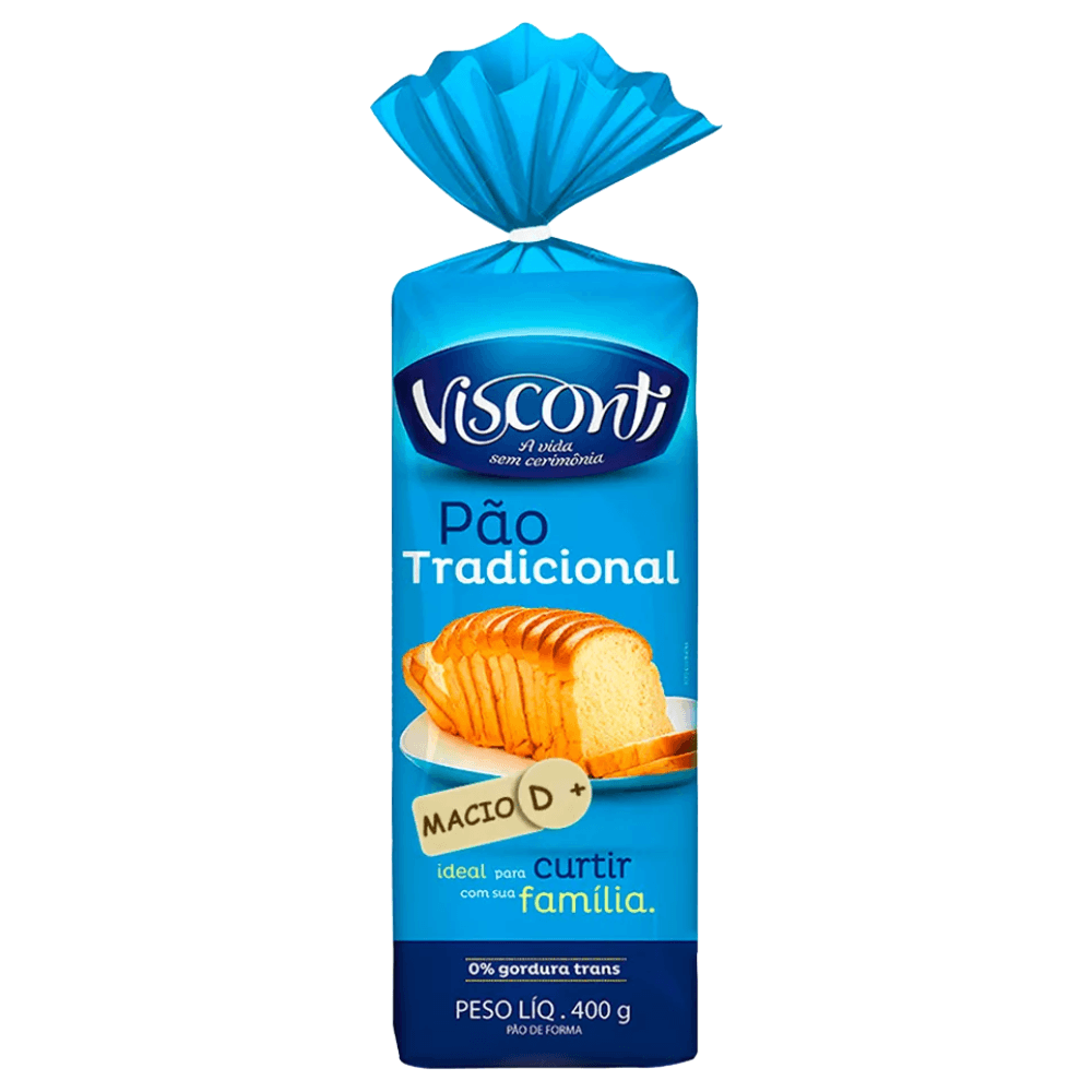 Pão de Forma Tradicional Visconti Pacote 400g