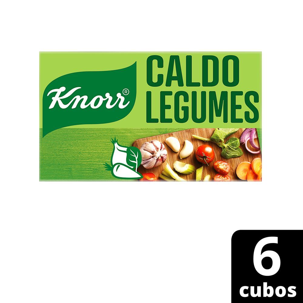 Preparado para Caldo em Tablete Legumes Knorr Mais Sabor Caixa 57g 6 Unidades