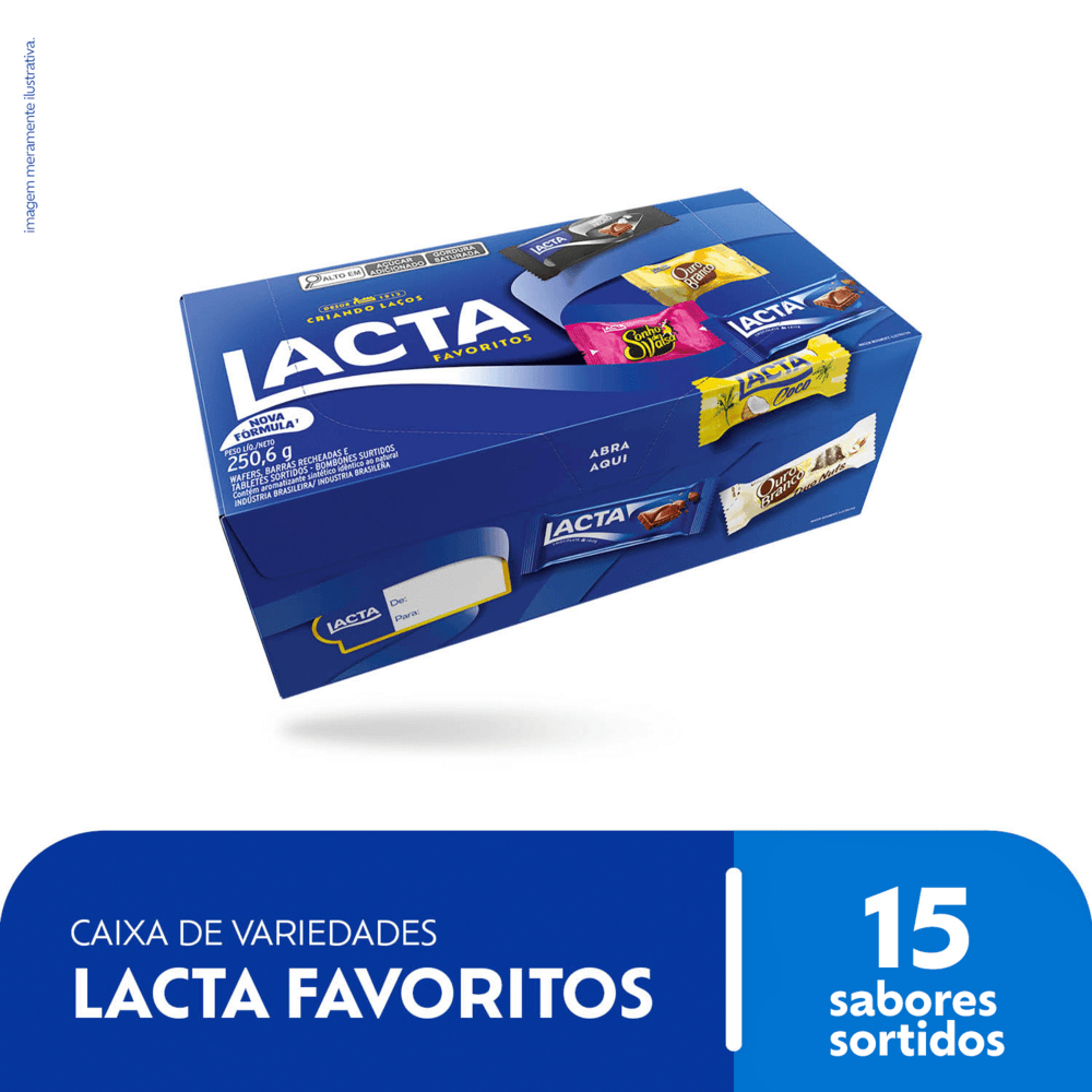 Caixa de Variedades Favoritos Lacta 250,6g
