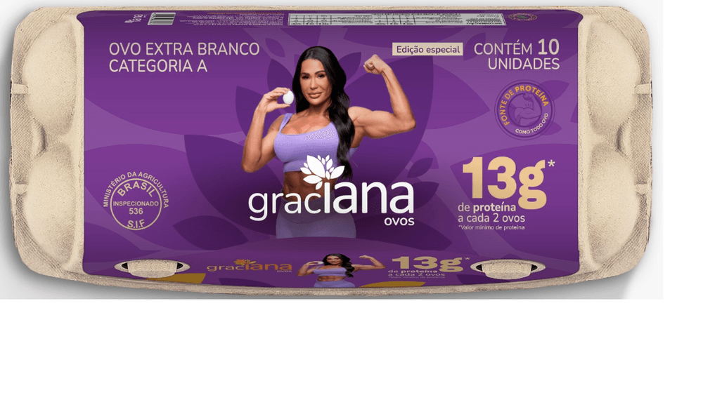 OVO GALINHA EXTRA BRANCO GRACIANA 10UN 13G PROTEINA - CATEGORIA A