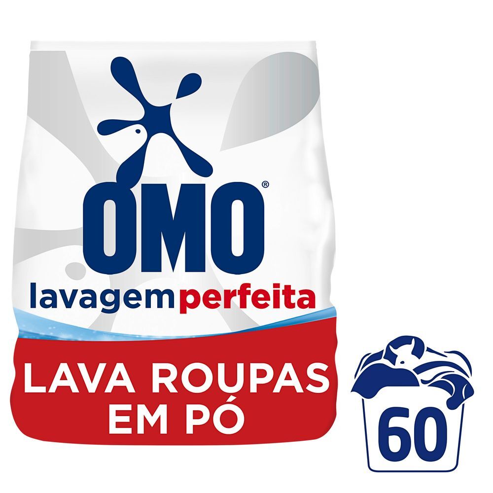 Lava-Roupas em Pó Omo Lavagem Perfeita Pacote 4kg Tamanho Família