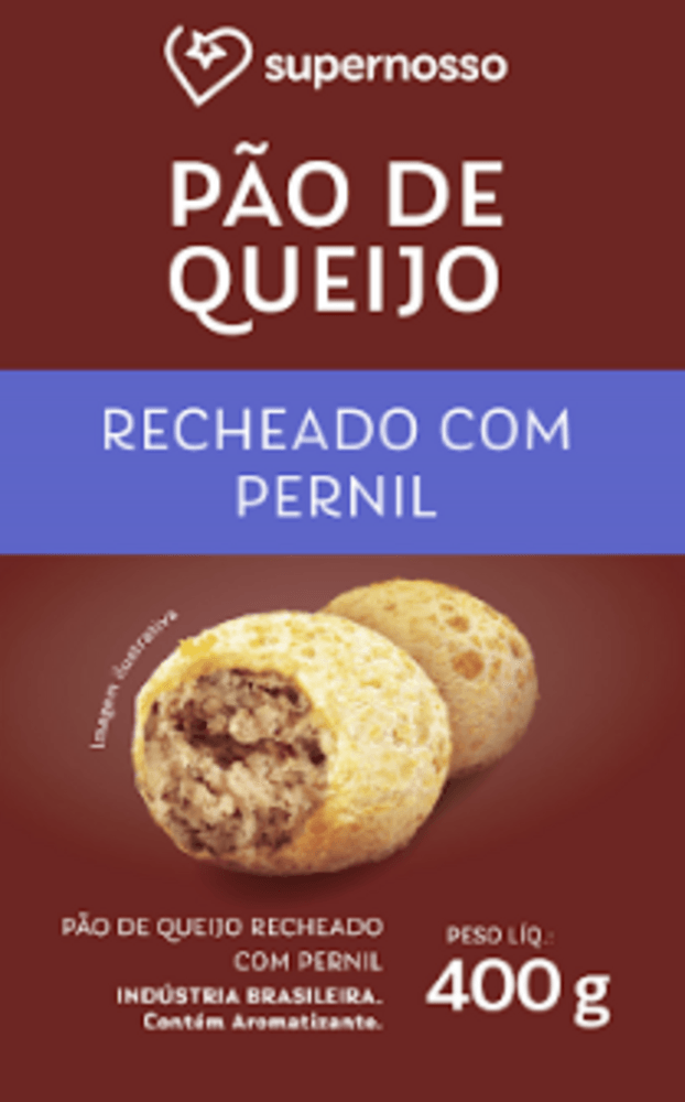 Pão de Queijo Supernosso Recheado com Pernil 400g