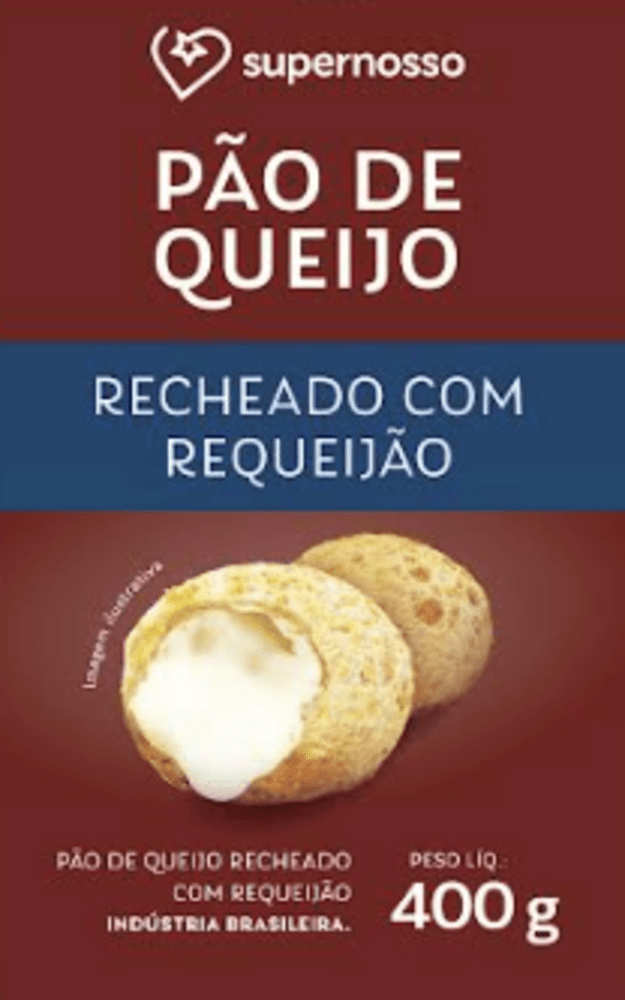 Pão de Queijo Supernosso Recheado com Requeijão 400g