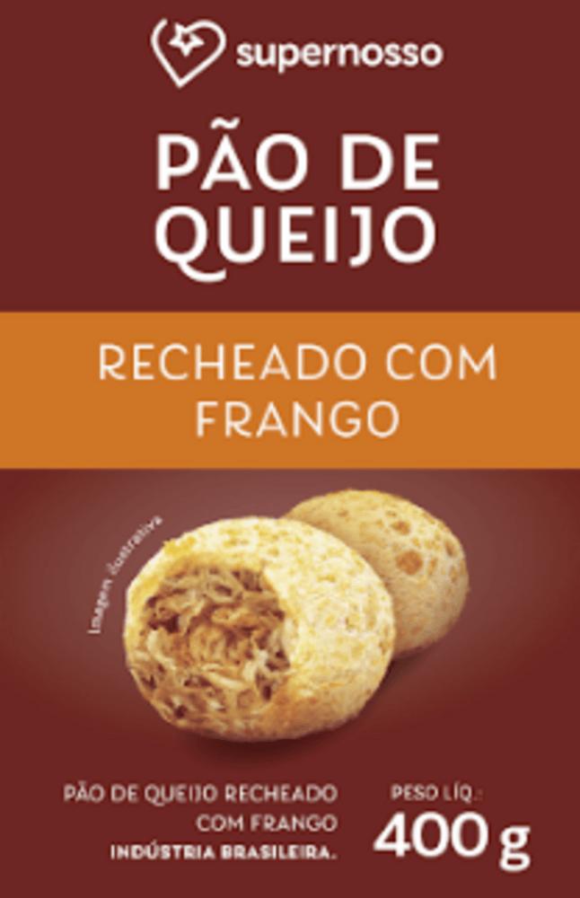 Pão de Queijo Recheado com Frango 400g