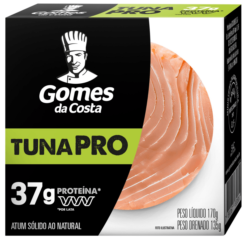 ATUM SOLIDO NATURAL GOMES DA COSTA 170G-LT TUNA PRO 37G DE PROTEINA