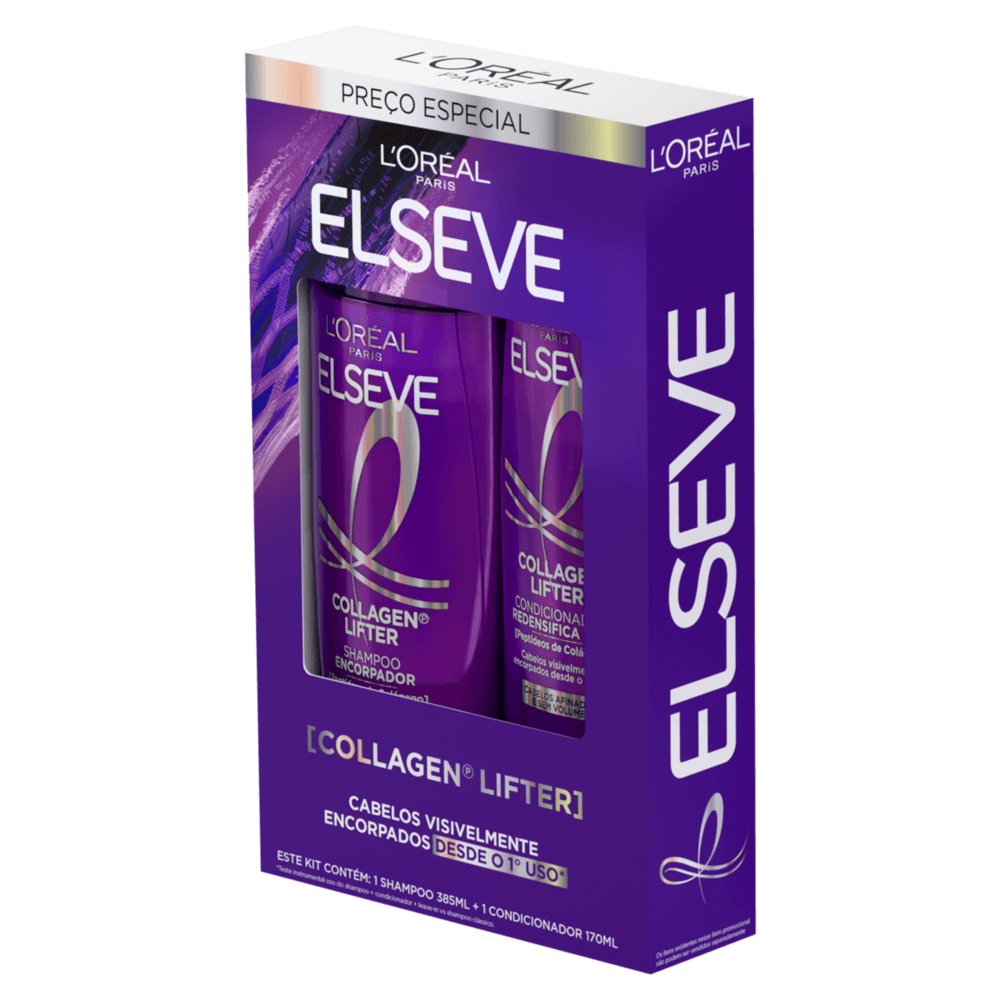 Kit Shampoo 385ml + Condicionador 170ml L'oréal Paris Elseve Collagen Lifter