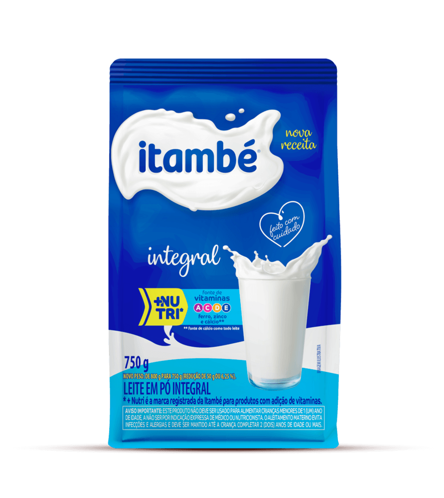 Leite em Pó Integral Itambé +Nutri Pacote 750g