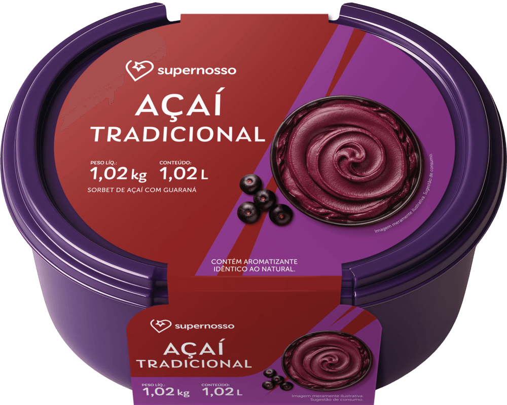 Açaí Tradicional Supernosso 1,02 Litros