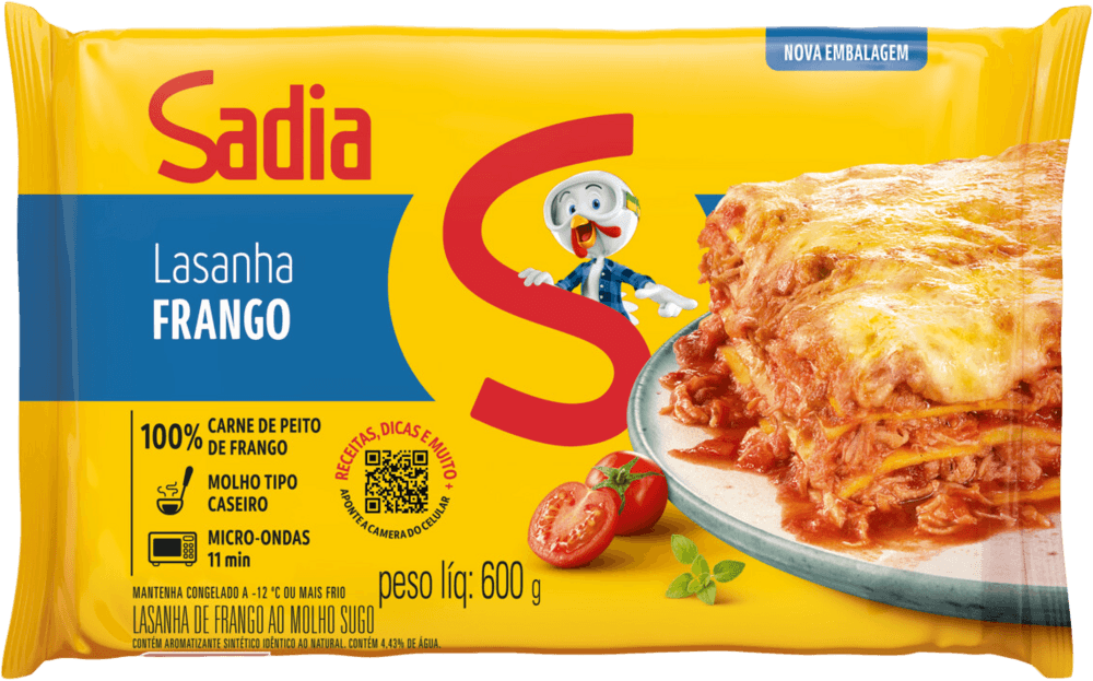 Lasanha de Frango ao Molho Sugo Sadia Pacote 600g