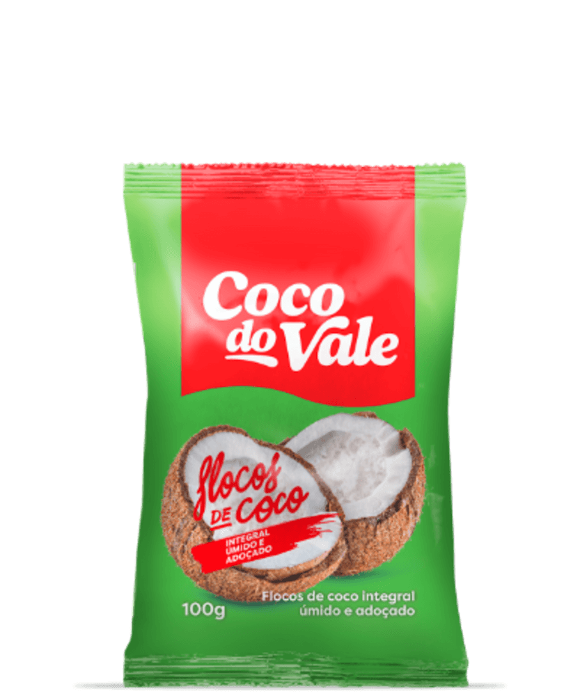 COCO EM FLOCOS INTEGRAL COCO DO VALE UMIDO E ADOCADO 100G-PC