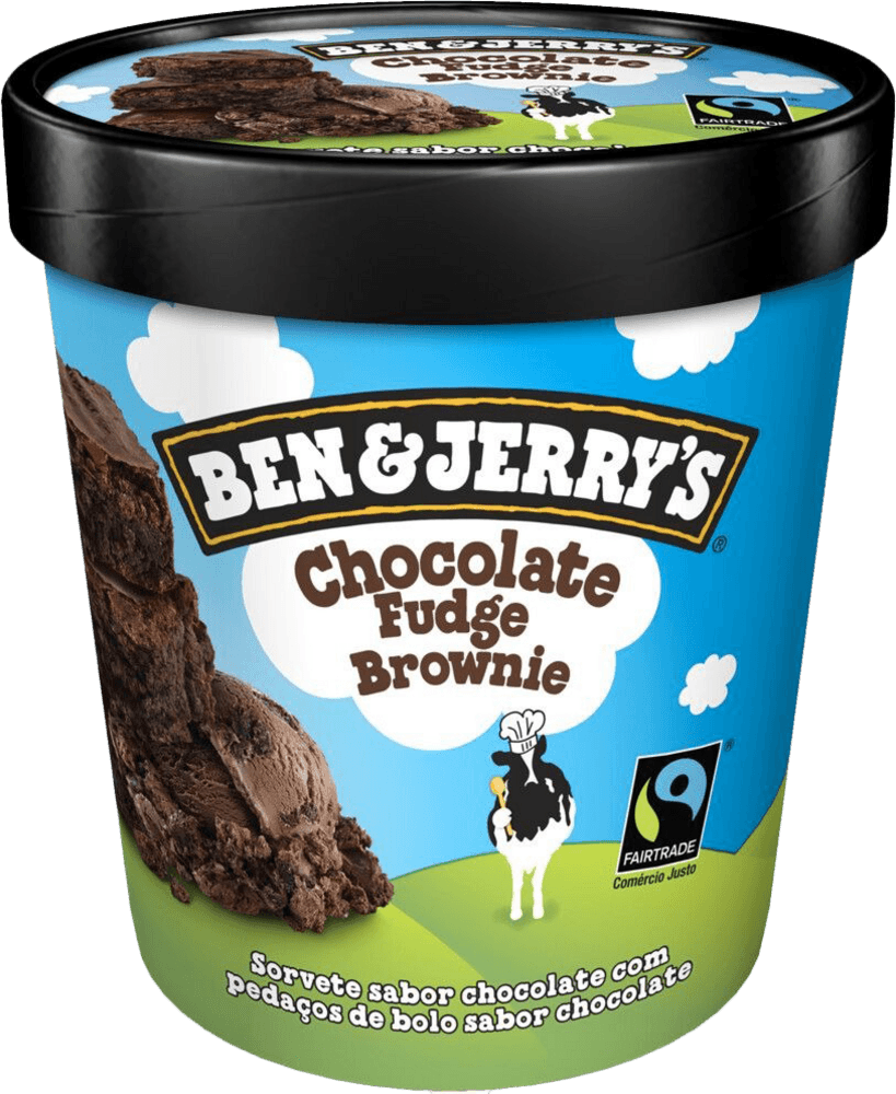 Sorvete Chocolate com Pedaços de Brownie Fudge Brownie Ben & Jerry's Pote 458ml