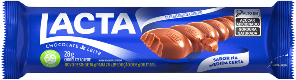 Chocolate ao Leite Lacta Pacote 28g