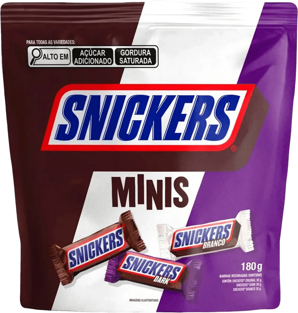 Minichocolate Sortido Snickers Pouch 180g 6 Unidades