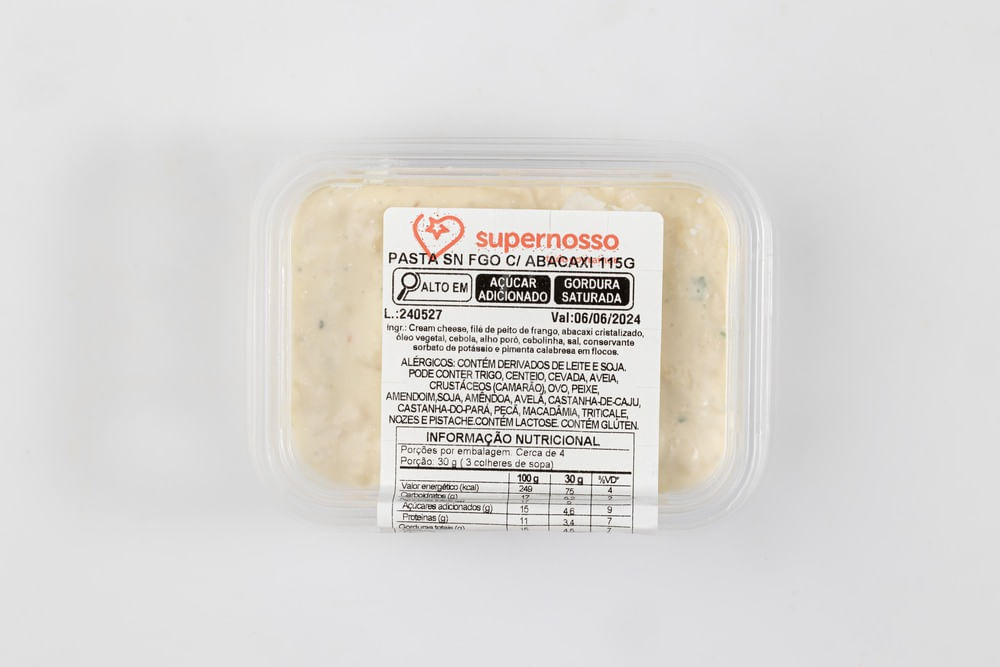 Pasta Supernosso Frango com Abacaxi 115g