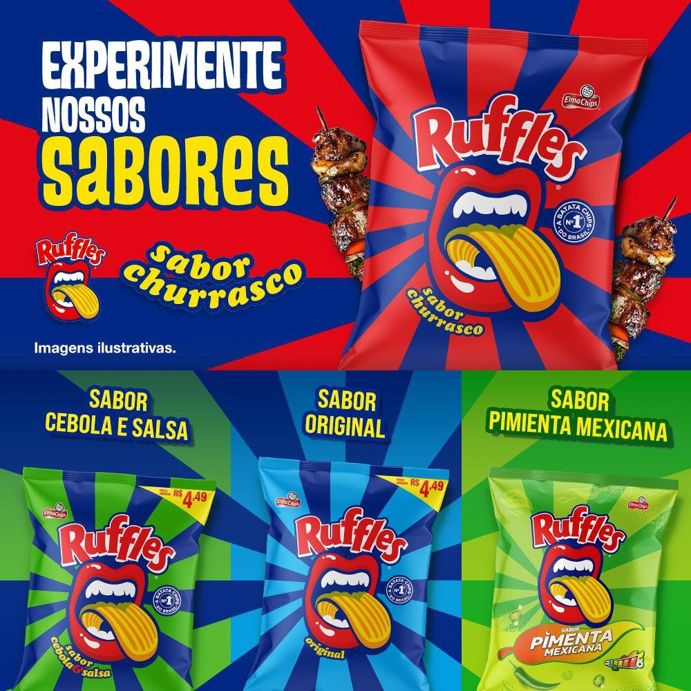 Batata Frita Ondulada Ruffles Churrasco 33g