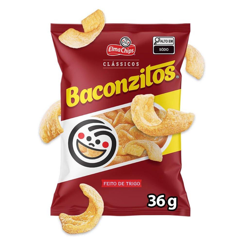 Salgadinho de Trigo Baconzitos Bacon 36g