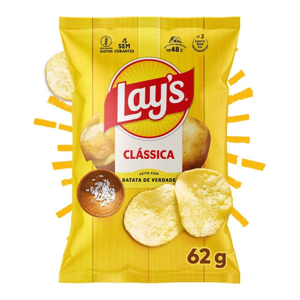 Batata Frita Lisa Lays Clássica 62g