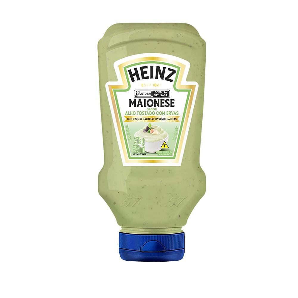 Maionese Heinz sabor Alho Tostado com Ervas 215g