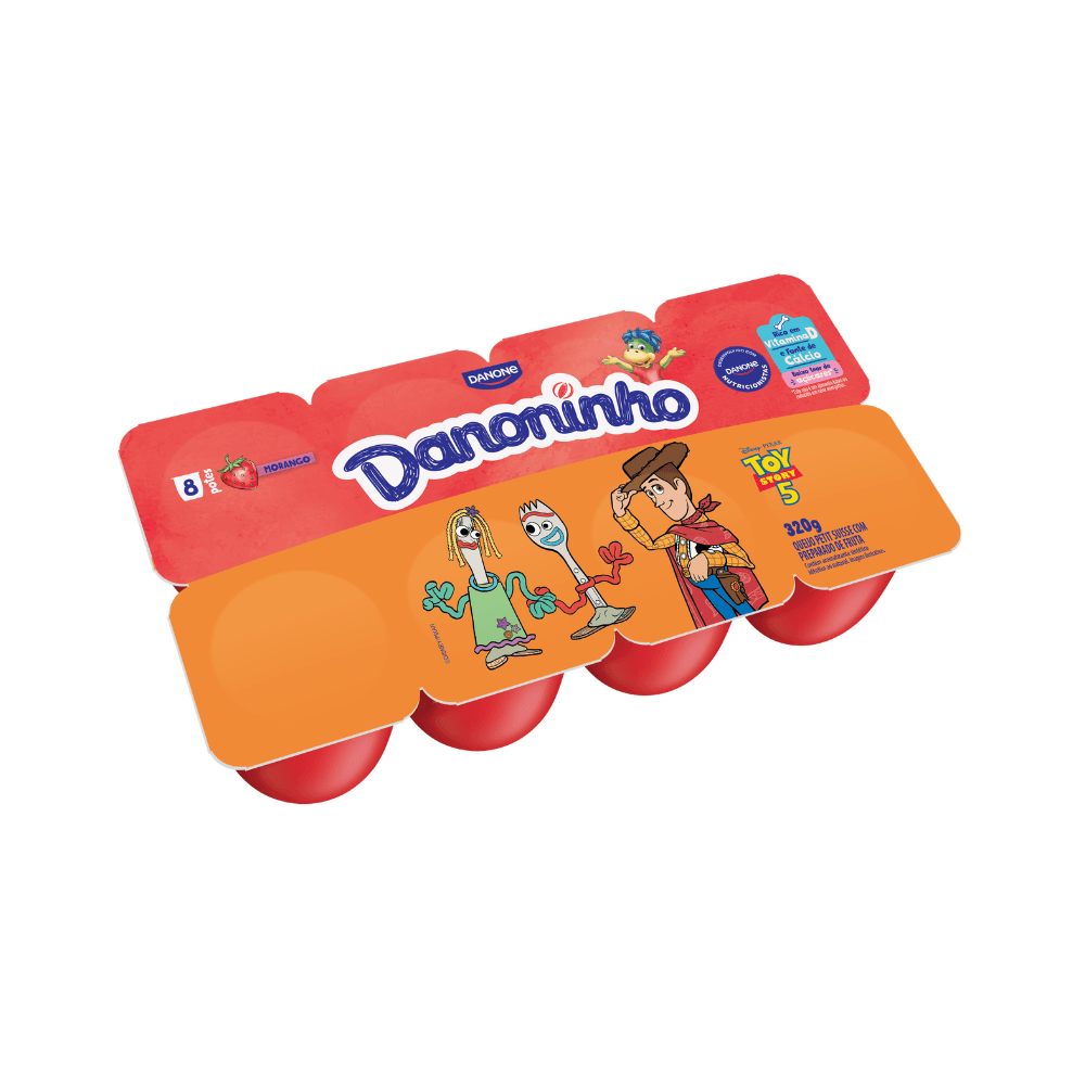 Danoninho Petit Suisse Morango 320g 8 unidades