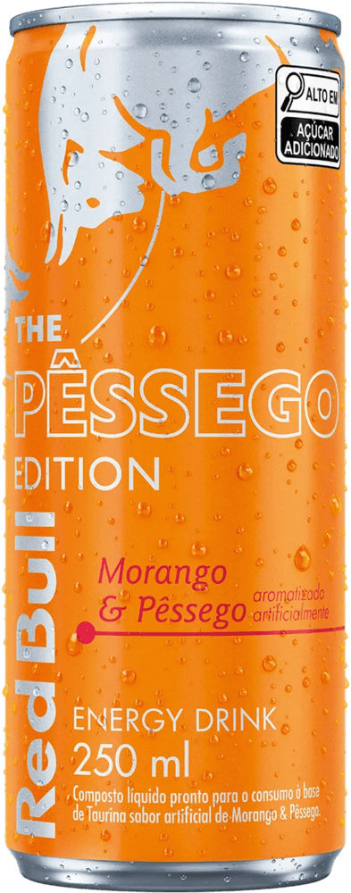 Energético Red Bull Morango e Pêssego 250ml