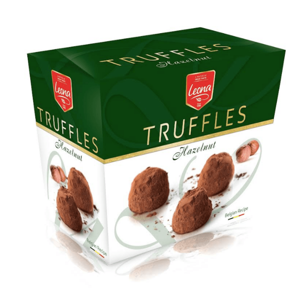 Trufas Belgas Leona Recheadas com Avelã Caixa 150g