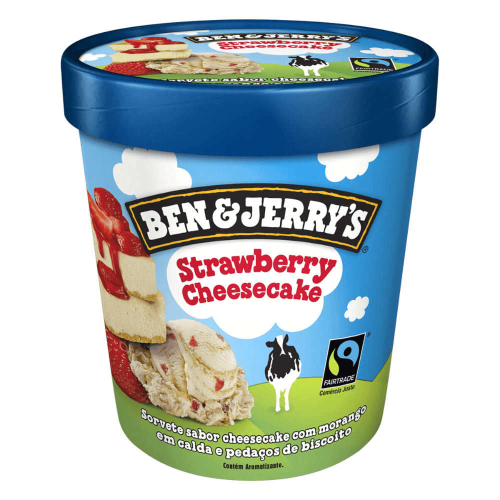 Sorvete Ben & Jerry's Strawberry Cheesecake Pote 458ml