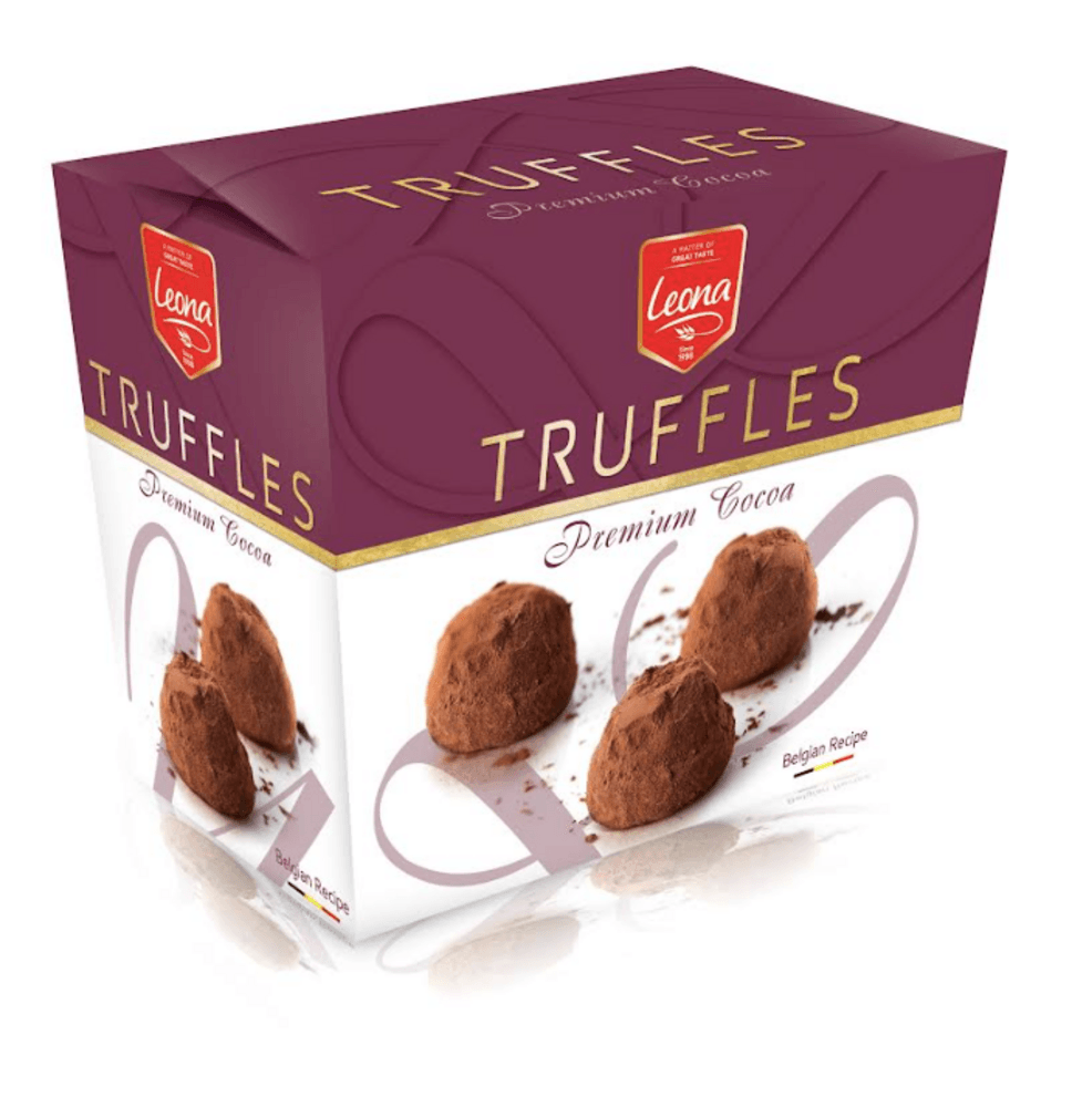 Trufas Belgas Leona Recheadas com Cacau Caixa 150g