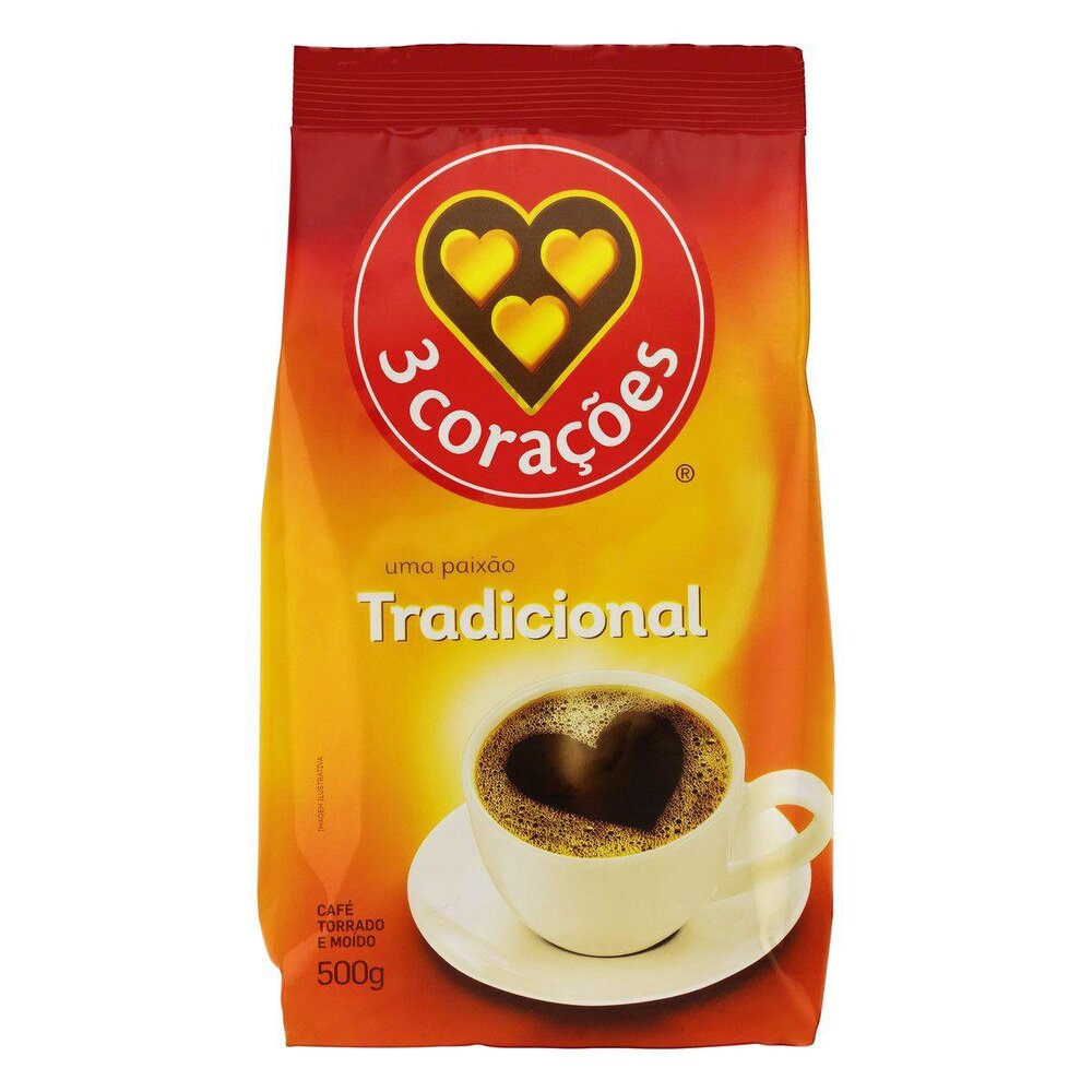Café em pó 3 Corações Tradicional 500g