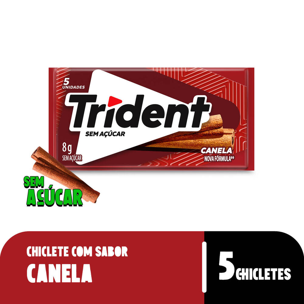 Chiclete Trident Canela sem açúcar