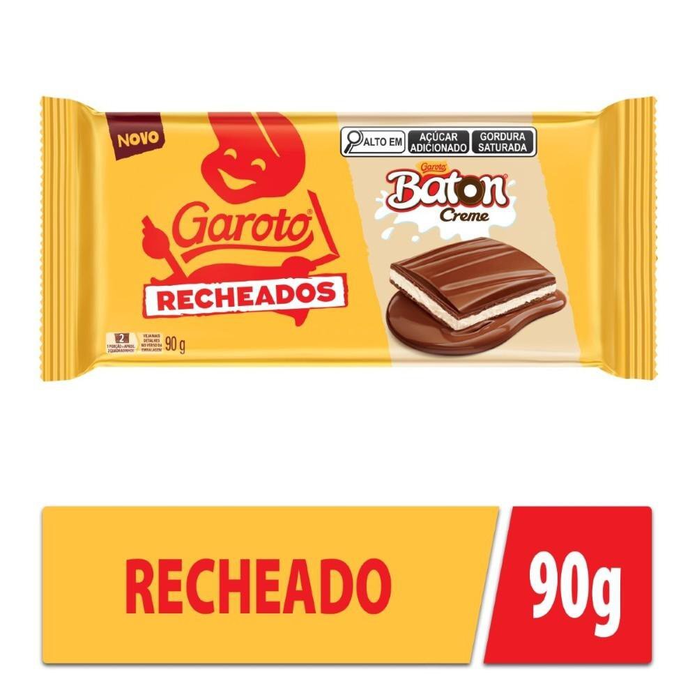 Garoto Tablete Recheados Baton 90g