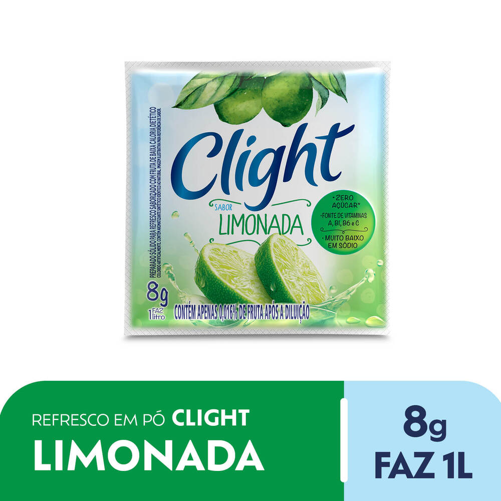 Refresco Em Pó Clight Sem Açúcar Limonada