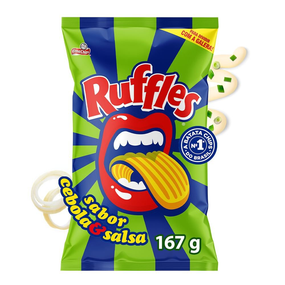 Batata Ruffles Cebola e Salsa - Embalagem Econômica 167g