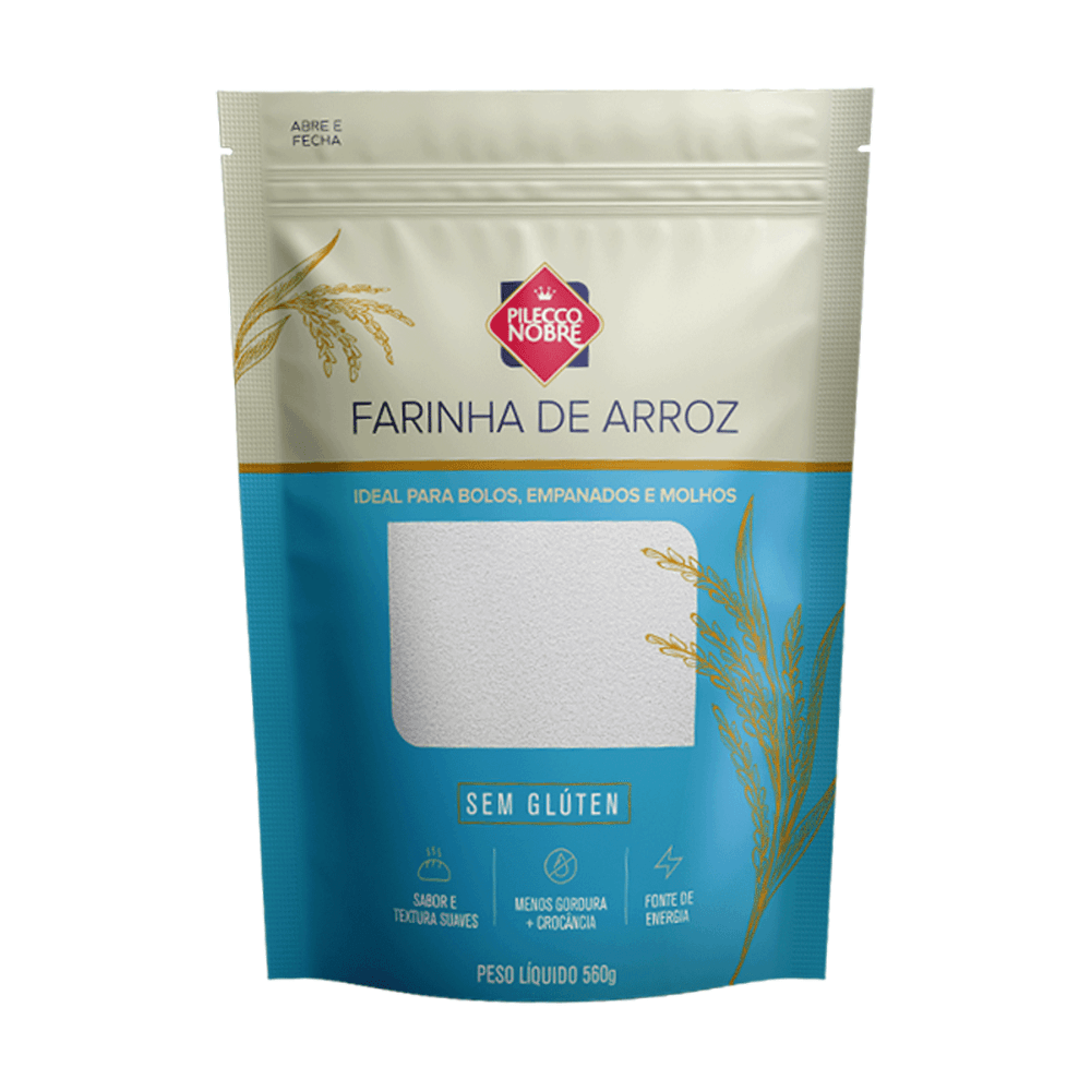 Farinha de Arroz Pilecco Nobre Sem Glúten 560g
