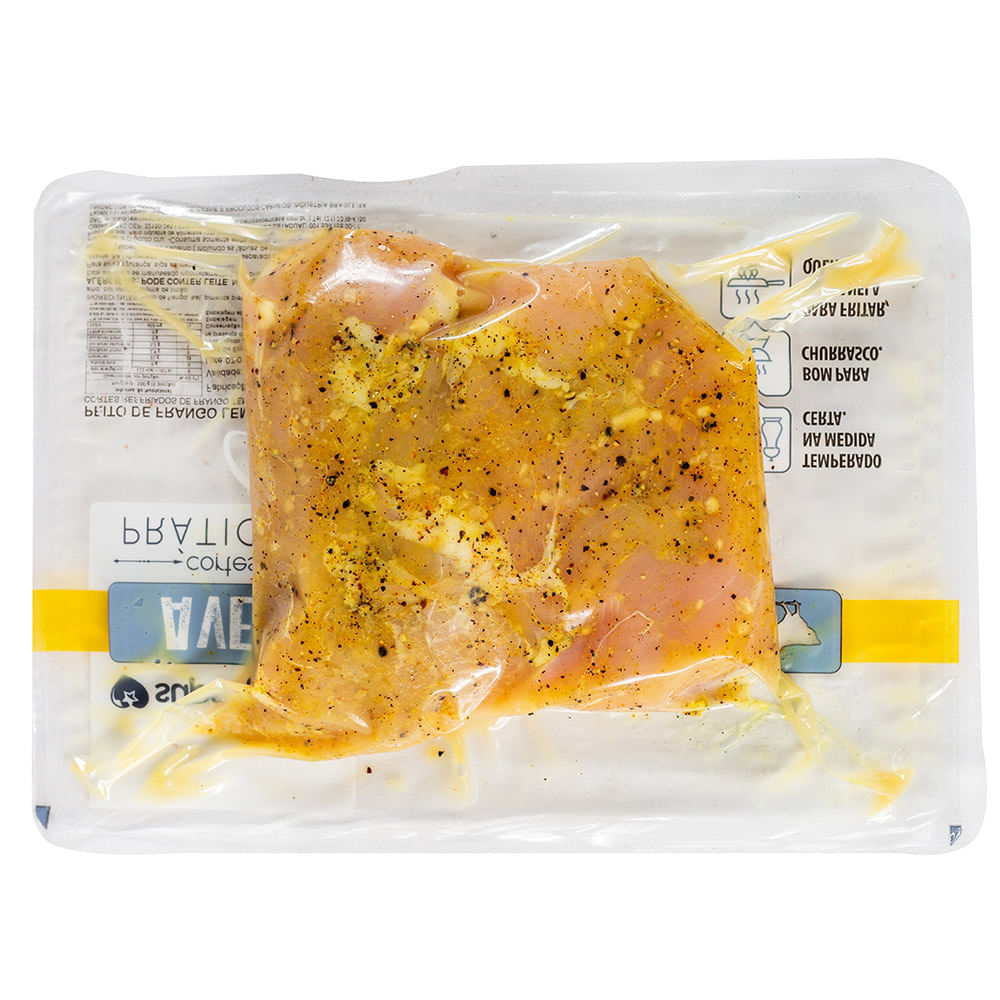 Peito De Frango Gourmet Super Nosso Temperado Lemon Pepper 800g