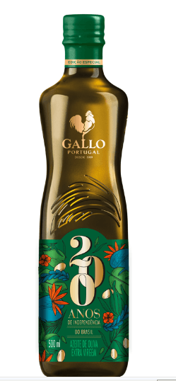 Azeite de Oliva Extra Virgem Português Gallo Vidro 500ml Edição Especial 200 Anos de Independência do Brasil