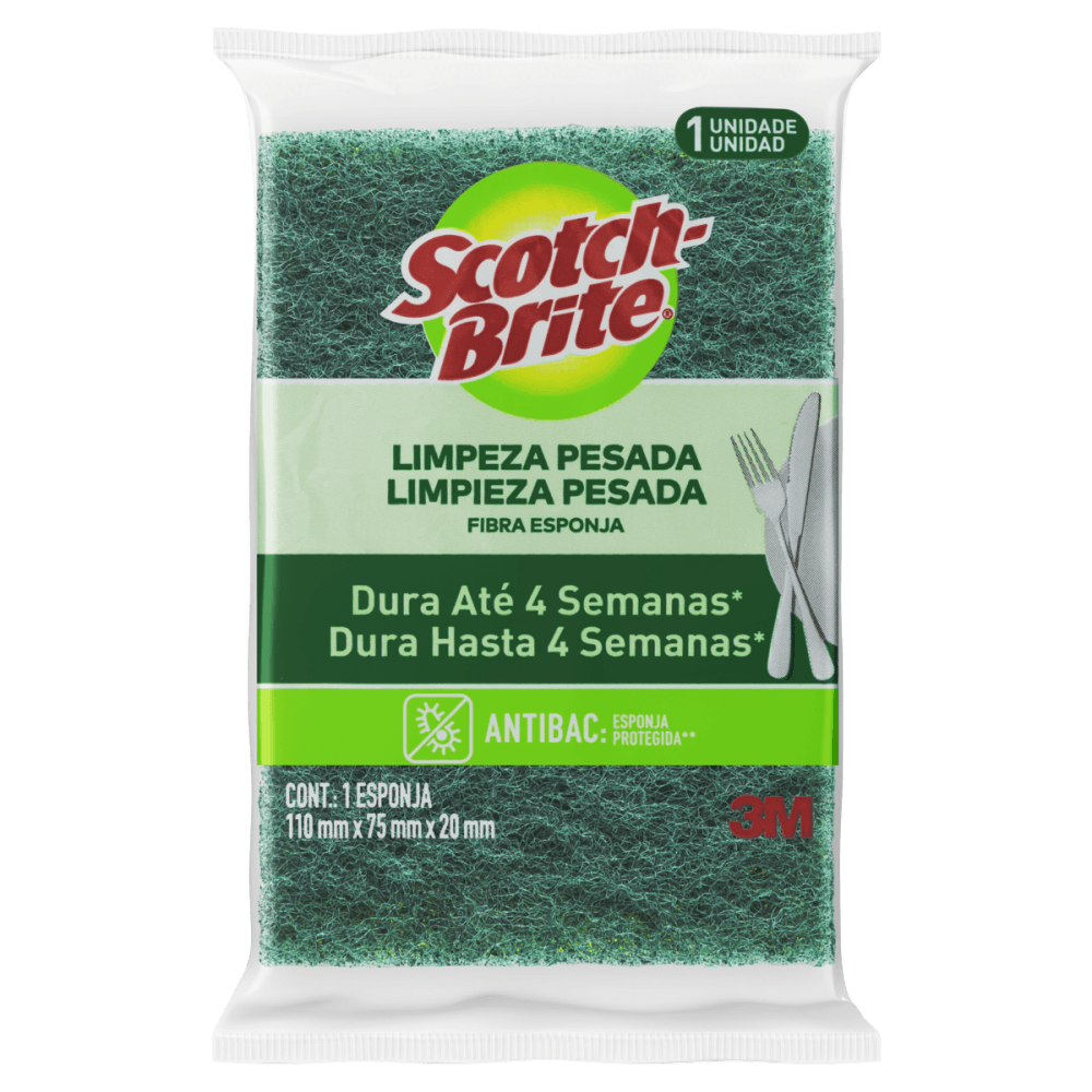 Esponja Limpeza Pesada Scotch-Brite Antibac