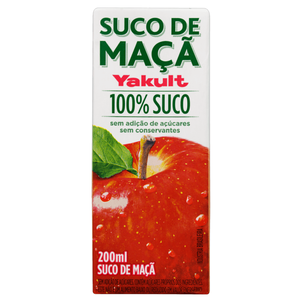 Suco Maçã sem Adição de Açúcar Yakult Caixa 200ml