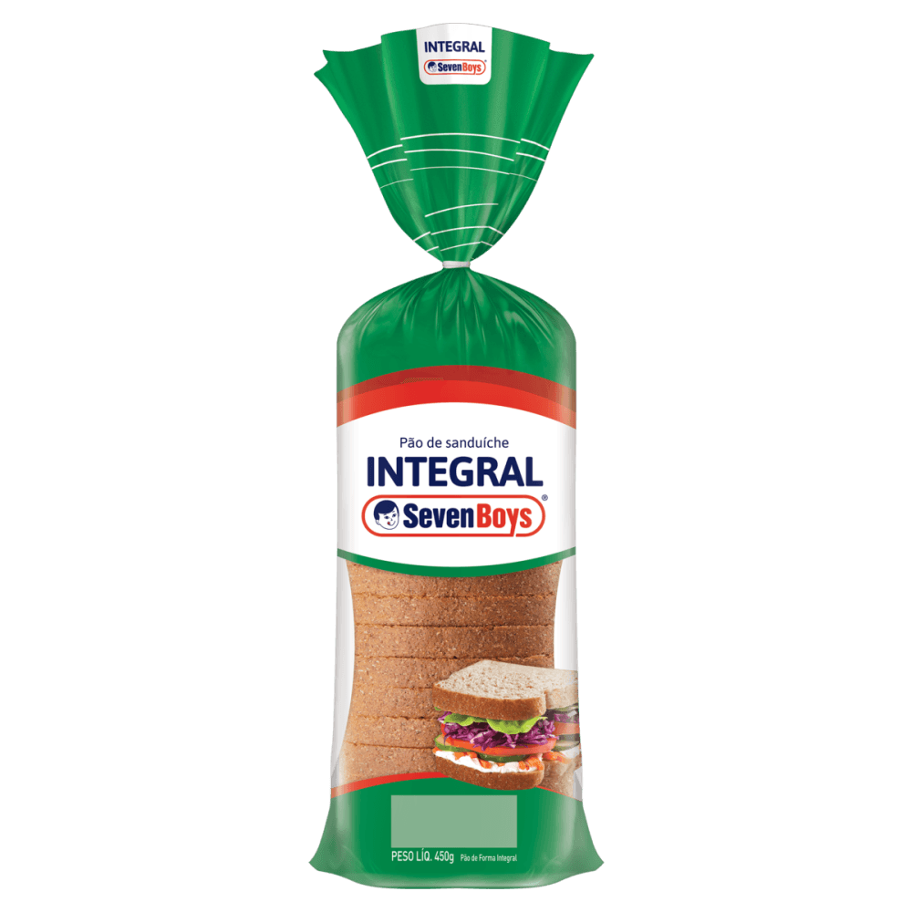 Pão de Sanduíche Forma Integral Seven Boys Pacote 450g