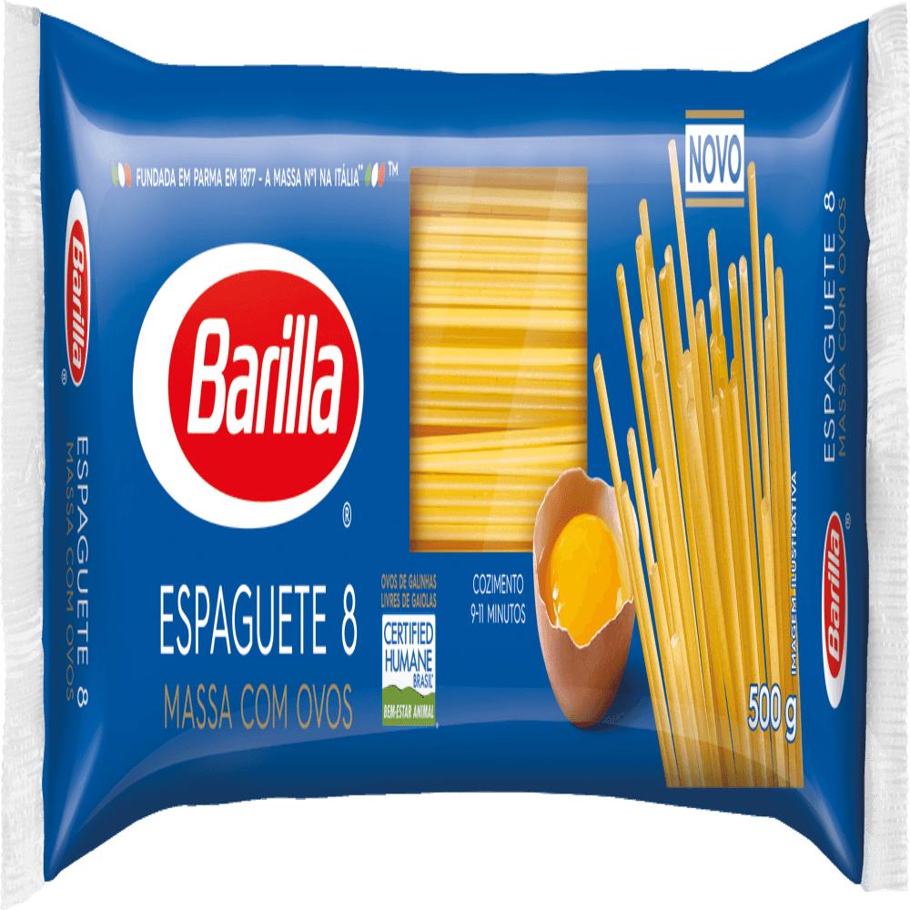 Macarrão com Ovos Espaguete 8 Barilla Pacote 500g