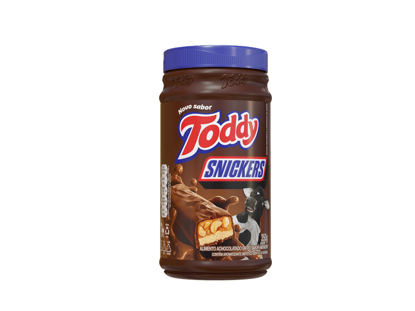 Alimento Achocolatado em Pó Snickers Amendoim Toddy Pote 350g
