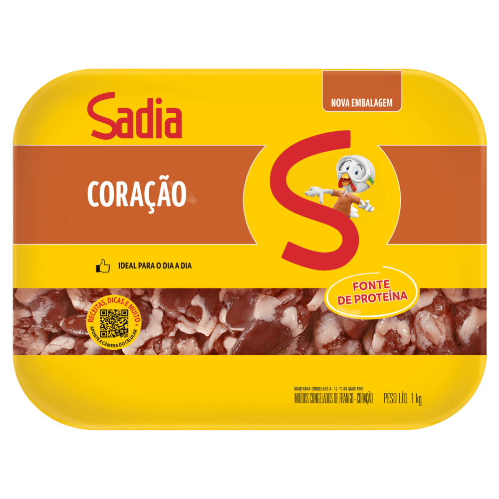 Miúdo Coração de Frango Congelado Sadia 1kg