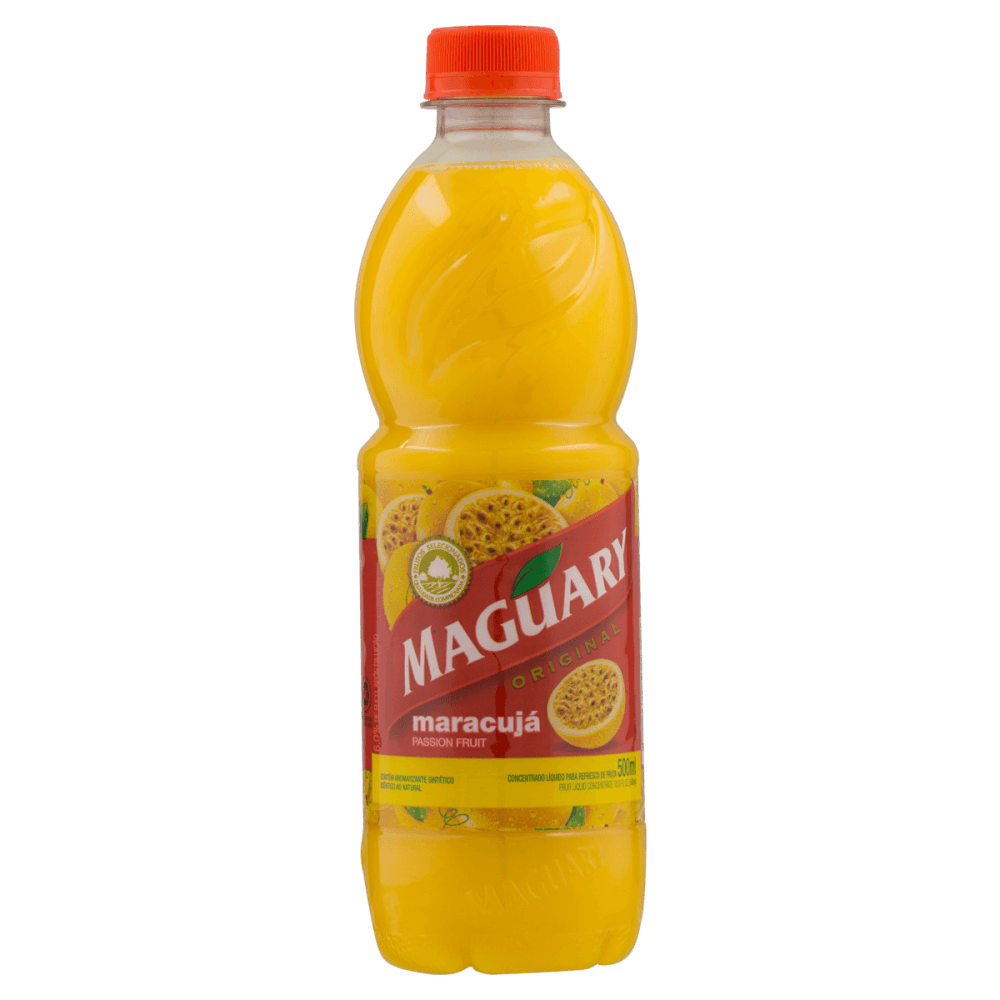 Suco Concentrado Líquido para Refresco de Fruta Maracujá sem Adição de Açúcar Original Maguary Garrafa 500ml
