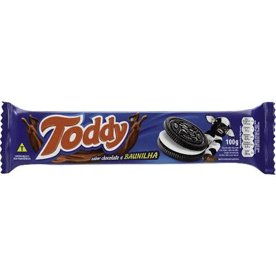 Biscoito Chocolate com Recheio de Baunilha Toddy Pacote 100g