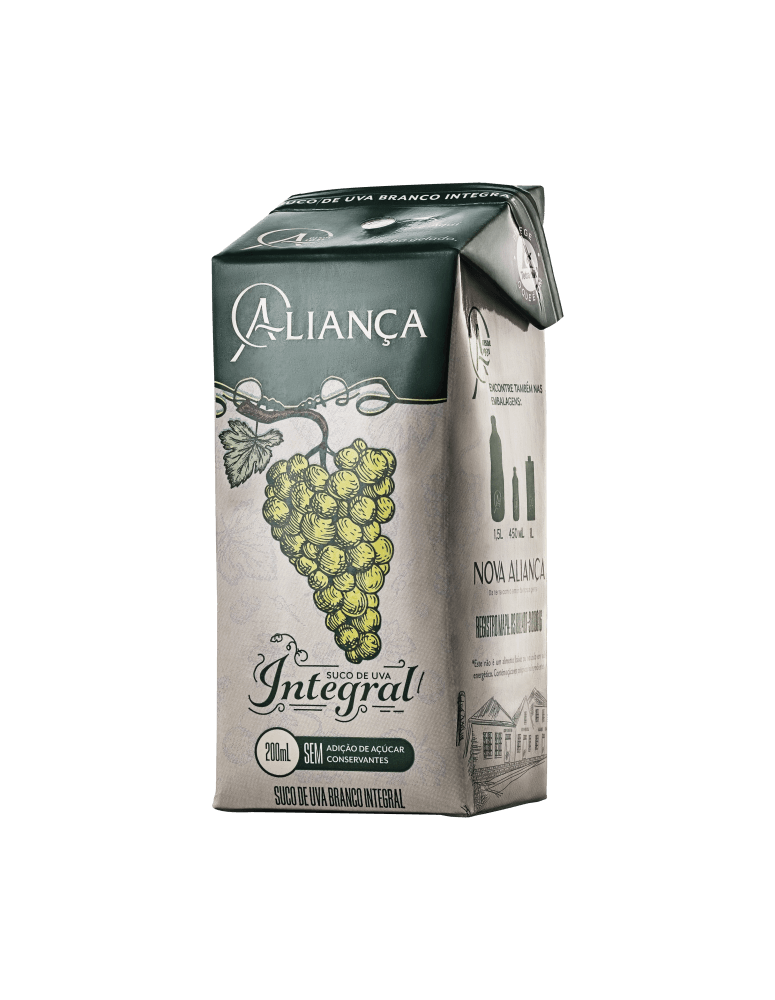 Suco Integral Uva Branco Aliança Caixa 200ml